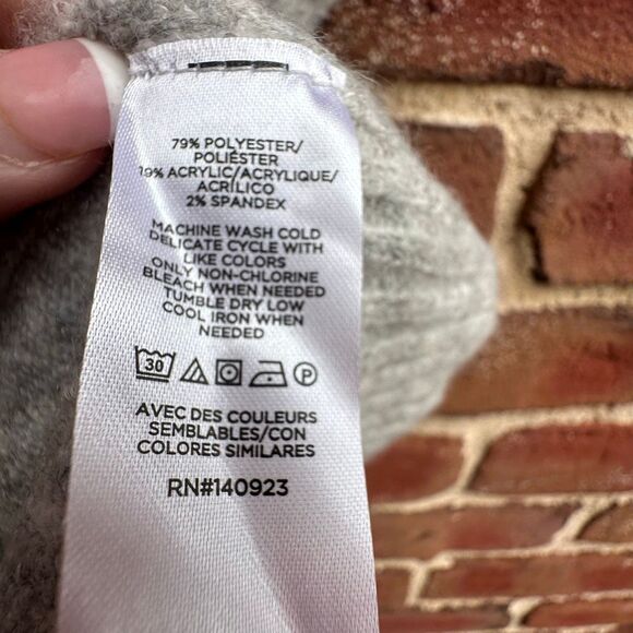 Ann Taylor LOFT outlet Poncho sweater mock neck gray XS/S  NEW - Picture 9 of 9